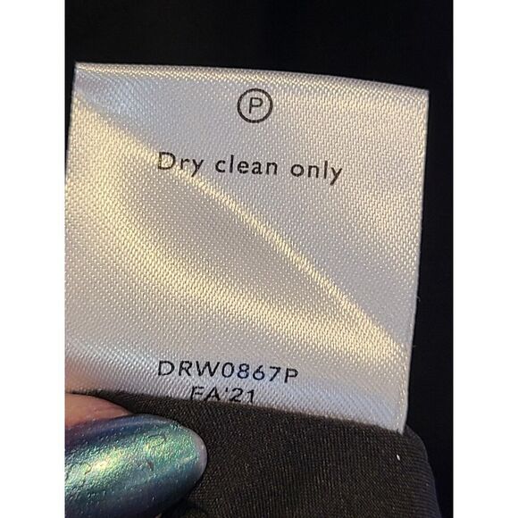 Draper James Women's Black June Dress Puff Sleeve Silk Blend Midi Fit/Flare | 16 - Picture 9 of 11